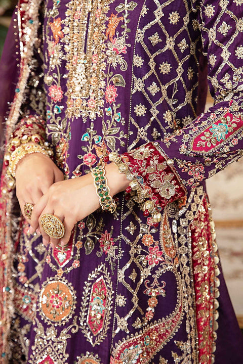 3 Piece Unstitched Embroidered Raw Silk Suit