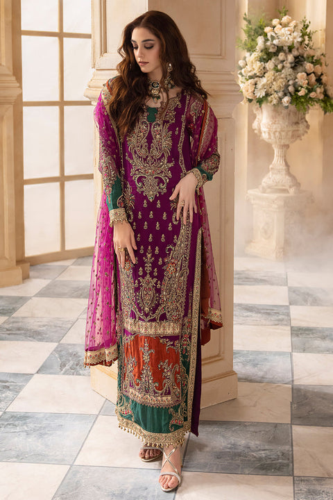 3-Pc Unstitched Premium Luxury Handwork Chiffon with Premium Embroidered Dupatta