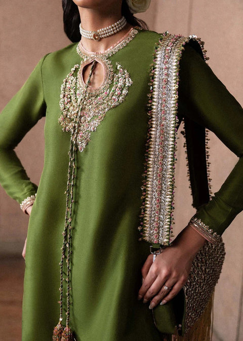 Regal Green Embroidered Suit with Dupatta