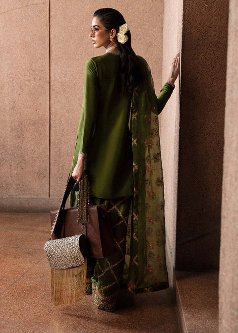 Regal Green Embroidered Suit with Dupatta