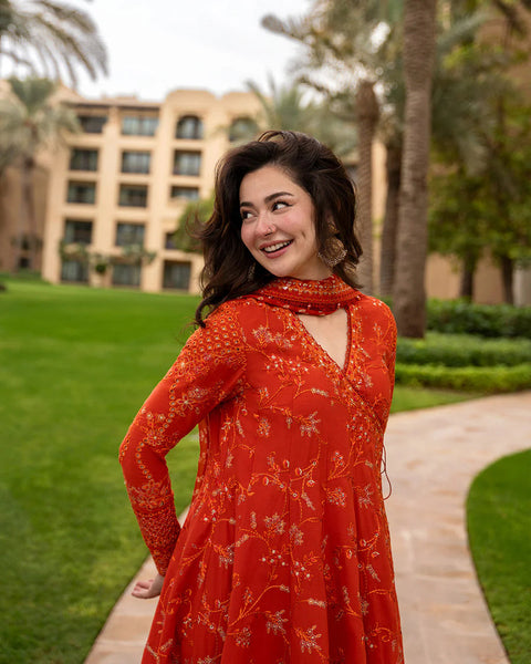 FAIZA SAQLAIN Embroidered lawn