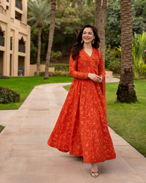 FAIZA SAQLAIN Embroidered lawn