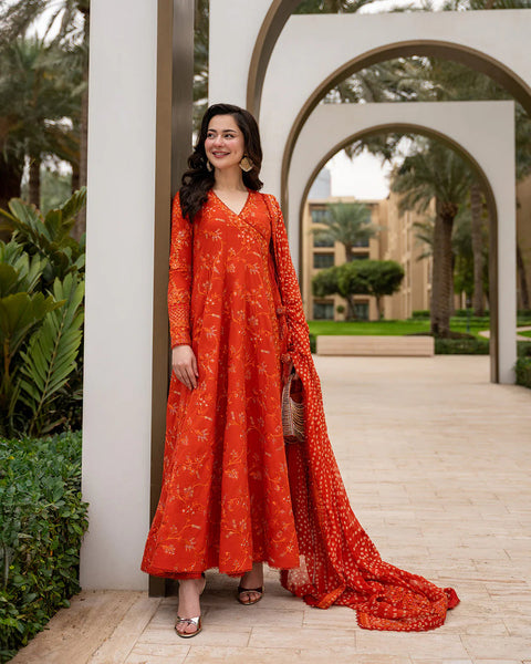 FAIZA SAQLAIN Embroidered lawn